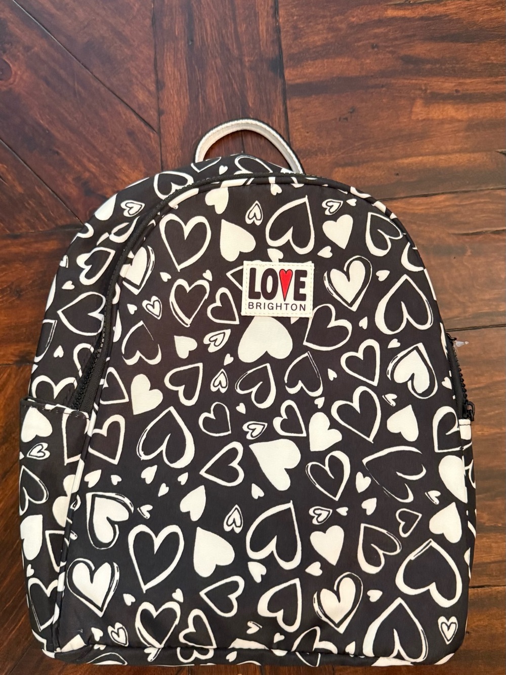 Brighton Black & White Heart Print Backpack
